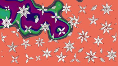 Karalama elementleri. Çizim çiçek deseni duvar kağıdı, web sitesi arka planı, ambalaj kağıdı, davetiye, broşür, afiş veya web sitesi için kullanılabilir. El çizimi Raster illüstrasyonu.