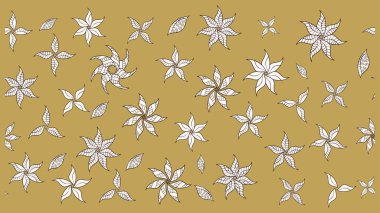 Simple cute pattern in small-scale flowers. Raster illustration. Floral sketch background for textile or book covers, manufacturing, wallpapers, print, gift wrap and scrapbooking.