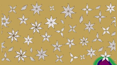 Küçük çiçekteki sevimli çiçek deseni. Sarı ve nötr renkte çiçekler.