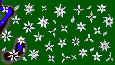 Yumuşak, bahar çiçekli arka plan. Yeşil ve nötr renklerde çiçekler. Raster çiçek desenli ve çiçekli..