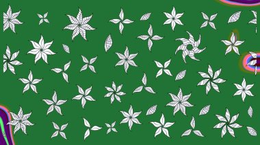 Güzel kumaş deseni. Renkli Yaz Temalı eskiz kalıbı. Düz Çiçek Elementleri Tasarımı. Raster illüstrasyonunda çiçek deseni çizimi.