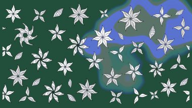 Güzel çiçek deseni. Yeşil ve nötr renklerde çiçekler. Renkli Bahar Teması eskiz kalıbı. Düz Çiçek Elementleri Tasarımı.