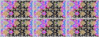 Barok tarzında duvar kağıdı tasarımı için kusursuz damaske deseni arkaplanı. Gri renkli ve altın elementli altın desenli. Süslü raster dekorasyonu.