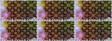 Zarif, parlak ve pürüzsüz kahverengi çiçek desenli tasarım. Raster. Sabıka baskıları, bebek kıyafetleri, duvar kâğıtları, paket kutuları vb..