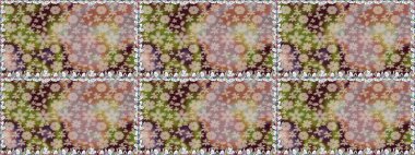 Çiçek arkaplan. Kahverengi renkli şirin tekstil. Renkli, pürüzsüz desen. Raster illüstrasyonu. Çiçek duvar kağıdı.