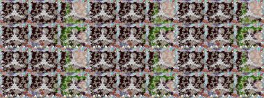 Suluboya stilinde tarafsız renklerde çiçekler. Raster illüstrasyonunda kusursuz çiçek deseni.