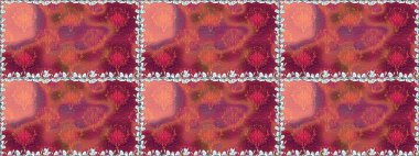 Davetiye ve kartpostal tasarımı için dekoratif çiçek unsurları. Tekstil için figür. Poster ya da kapak için arka plan. Yapraklı kusursuz desen. Sevimli zarif çiçekler Raster illüstrasyonu.