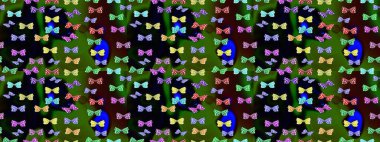 Raster. Yeşil renkli illüstrasyon. Egzotik Kelebekli Tropik çizim modeli. Moda Kumaşı Tasarımı.