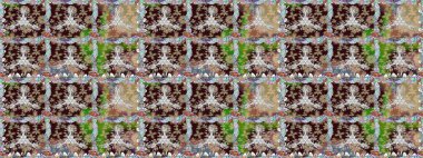 Soyut çiçek desensiz arkaplan. Raster illüstrasyonu. Raster deseni. Kahverengi renklerde. Küçük çiçekte sevimli çiçek deseni var..