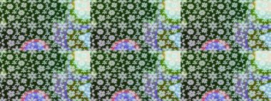 Yeşil renklerde. Taslak dekoratif arka plan, çiçek mandala. Çiçek. Raster illüstrasyonu.