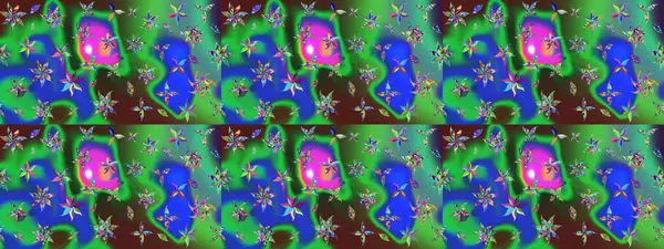 Manzaralı çiçek deseni. Sevgililer günü ve tebrik kartı konsepti için şık bir davetiye. Çiçek kompozisyonu, el boyası, hassas şablon. Üst manzara, yumuşak yeşil renk biçimi.