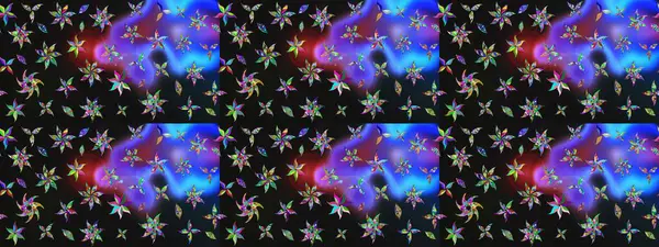 Gri renkli çiçekler. Sevimli çiçek raster deseni. Düz Çiçek Elementleri Tasarımı. Renkli Bahar Teması çizim şablonu.