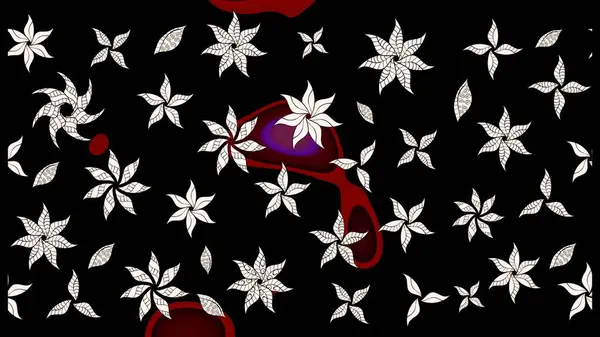 Suluboya çizim kalıbı. Çiçekler suluboya tarzında siyah ve nötr renklerde. Çiçek izi.