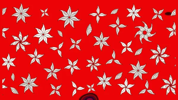 Kırmızı ve nötr renklerde çiçekler. Çiçekli çizim şekli. Düz Çiçek Elementleri Tasarımı. Renkli Bahar Teması çizim şablonu.