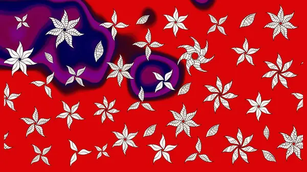 Çiçekler kırmızı ve nötr renklerde suluboya tarzında. Kırmızı ve nötr renklerde çiçeklerle çizilmiş çiçek deseni.