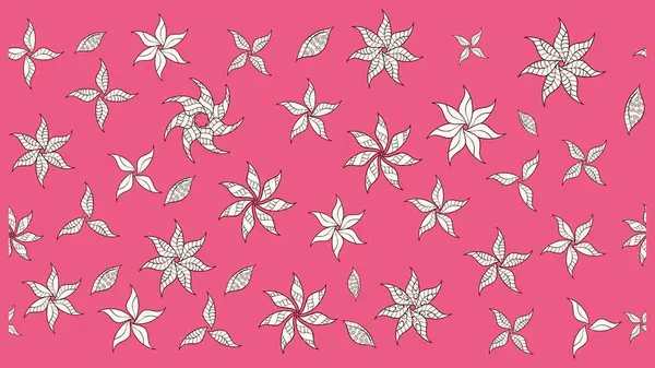 Raster deseni. Karalama çiçekleri çizim kalıbı. Pembe ve nötr el çizimi desen. Sanat inspipink ve nötr stil çiçekler ve arkaplan bırakır.