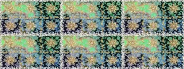 Kusursuz damaske klasik altın desen. Tekrarlayan elementlerle soyut arkaplan oluşturun. Raster illüstrasyonu. Gri renklerde altın desenli altın elementler.