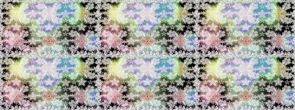 Şirin çiçekli kusursuz desen ve nötr renklerde yapraklar, suluboya çiçekli desen, duvar kağıdı, kart veya kumaş için fayanslı. Raster illüstrasyonu.