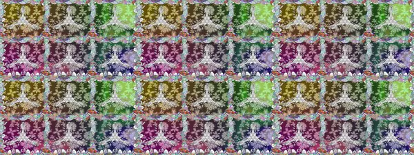 Renkli çiçekler ve yapraklarla renksiz çiçek desenleri inanılmaz. Moda baskıları için zarif bir şablon. Modern çiçek arkaplanı. Halk stili.