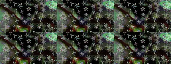 Motley illüstrasyonu. Küçük renkli çiçekler. Moda baskıları için zarif bir şablon. Çiçekli bahar çiçekleri. Küçük çiçekte şirin desenler.