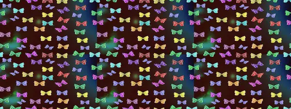 Raster illüstrasyonu. Sonsuz. Kelebekli tasarım. Kahverengi arka planda kelebekler. Çizim, karalama, karalama. Çizim.