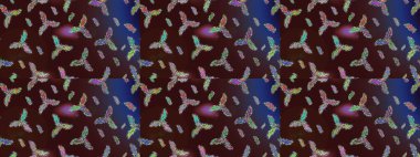 Raster illüstrasyonu. Simgeler, etiketler. Renkli arka planda kar taneleri. Kar tanesi ikonu, izole edilmiş. Düz dizayn. Renkli kar tanesi Raster illüstrasyonu.