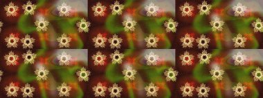 Renkli elementlerle Raster ilginç desen.