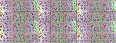 Kıvırcık, parlak örgü. Raster illüstrasyonu. Çiçek çelengi. Eski moda arka plan. Güzel, parlak, pürüzsüz kumaş, tuval. Desen, çizim, çiçek sınırı..