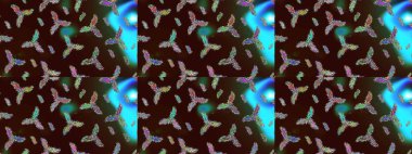 Yeni yıl dekoratif kar taneleri arka plan. Kışın kar karalamalar pul. El Noel Raster çizilen illüstrasyon.