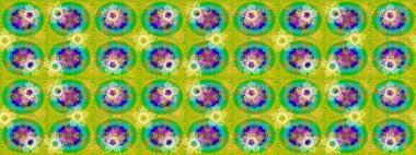 Düşen Noel stili kar taneleri. Kar taneleri, kar yağışı. İllüzyon. Güzel sarı, yeşil ve mavi kar taneleri, renkli bir arka planda izole edilmiş..