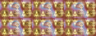 Renkli arka planda güzel kar taneleri. Raster kar taneleri deseni. Raster illüstrasyonu.