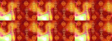 Kırmızı, turuncu ve sarı kar taneleri. Güzel tasarım. Raster illüstrasyonu. Noel için tatil tasarımı, yeni yıl moda baskıları. Kar tanelerinin soyut arkaplanlı Noel arkaplanı.