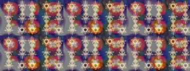 Gri, mor ve kahverengi renkte çiçekler. Hediye ambalaj kağıdı, tebrik kartları, posterler ve pankart tasarımı. Raster düz çiçek çizim deseni.