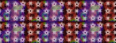 Bokeh kahverengisi, mor, nötr ve kar taneleriyle dekoratif Noel arkaplanı. Raster illüstrasyonu.