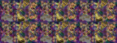 Kar tanelerinin soyut arkaplanlı Noel arkaplanı. Kahverengi, mor ve gri kar taneleri. Noel için tatil tasarımı, yeni yıl moda baskıları. Güzel tasarım. Raster illüstrasyonu.