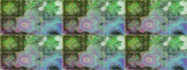 Küçük yeşil çiçeklerle oldukça eski bir besin torbası deseni. Tekstil, kumaş, kapaklar, duvar kağıtları, baskı, naylon, yapıştırma, örgü, dekupaj için çiçeksiz arkaplan.