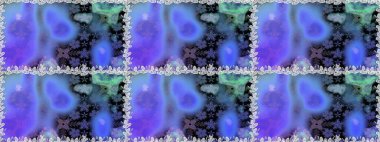 Raster illüstrasyonu. Mavi renkli çiçekler. Çiçeksiz desenli arka plan, vuruşlar, sıçramalar, yaz çiçekleri..