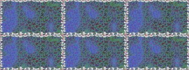 Mavi ve mor arkaplandaki suluboya kelebeklerden. Fantezi sevimli illüstrasyon. Raster illüstrasyonu. Erkekler, kızlar, elbiseler, duvar kağıtları için soyut, pürüzsüz desen.