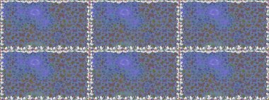 Mavi ve kahverengi renklerde sevimli kelebek deseni. Raster illüstrasyonu. Tropikal temalı kelebek deseni. Tekstil, duvar kağıtları, web sayfası arkaplanları, yüzey dokuları için mükemmel.