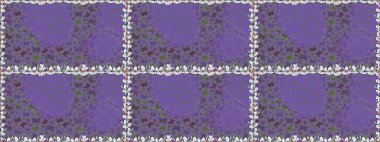 Kusursuz desen. Kumaş, tekstil, baskı ve davetiye örnekleri. Doğadaki güzellik. Menekşe ve nötr arka planda uçan güzel kelebek. Raster..