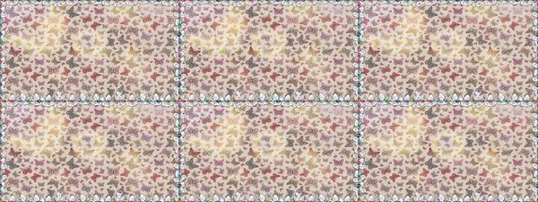 Gri ve nötr renklerle ilgili kusursuz çiçek desenli arka plan. Duvar kağıtları, web sayfası geçmişi, yüzey dokuları, tekstil için mükemmel. Resimlerde tropik kelebekler görülür. Raster..