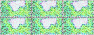 Kelebek yeşil ve mavi arka planda. Davetiye, kart ve parmak izi için basit kadınsı bir model. Kusursuz. Raster illüstrasyonu.