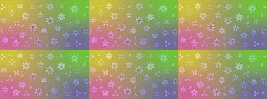 Şirin çiçekler. Raster Moda kumaş deseni. Çizgi çizimi deseni.