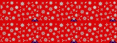 Düz Çiçek Elementleri Tasarımı. Raster illüstrasyonu. Çiçek desenli çizim. Asya tekstil tarzında. Güzel kumaş deseni. Renkli Bahar Teması çizim şablonu.