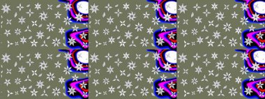 Organik motif arka planı. Raster illüstrasyonu. Çizim kalıbı. Ultraviyole kumaş deseni.