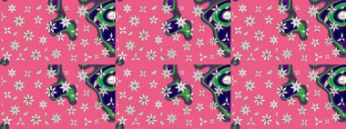 Karalama çiçeği. Renkli Bahar Teması eskiz kalıbı. Güzel kumaş deseni. Düz Çiçek Elementleri Tasarımı. Zentangle soyut çiçekleri. Raster illüstrasyonu.