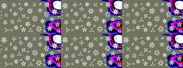 Organik motif arka planı. Raster illüstrasyonu. Çizim kalıbı. Ultraviyole kumaş deseni.