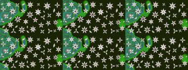 Raster resim. Çiçek desenli çiçek ve yaprakları ile. Sevimli küçük çiçek desenle.