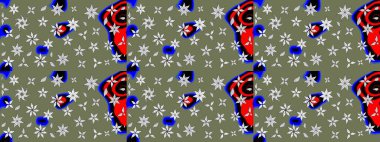 Güzel eskiz şekli. Yazdır. Raster çiçekli arka plan. Güzel kumaş deseni. Renkli Yaz Temalı eskiz kalıbı. Düz Çiçek Elementleri Tasarımı.