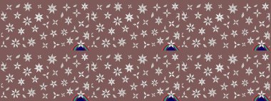 Raster deseni. Küçük çiçekte güzel bir çiçek deseni var. Çiçekli çiçek deseni, suluboya..